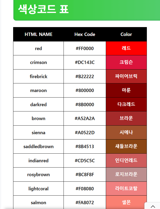 색상코드 최적화